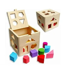 Набор детских Обучающие деревянные игрушки, строительные блоки для малышей, игрушки для мальчиков и девочек