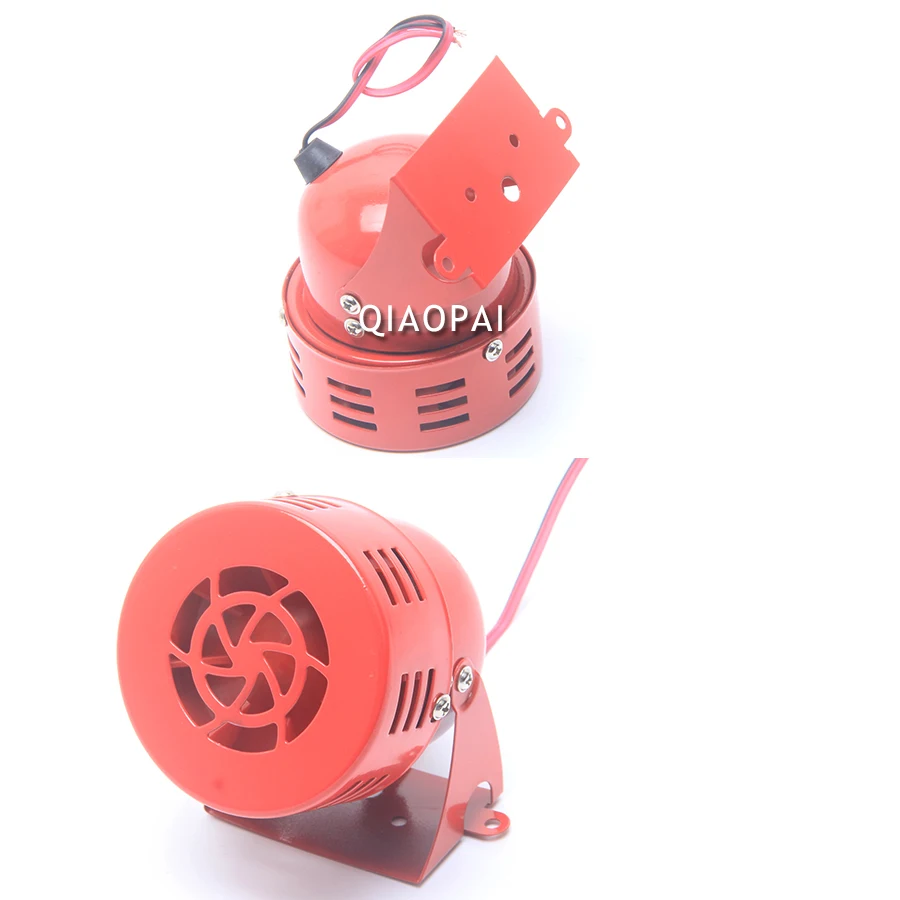 Universal 12V Car Driven Air horn Siren Speaker Raid Alarm Waring Tornado Siren Loud For 24V Truck Ship Train Red Horn Electric