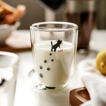 Милый креативный Кот молоко стеклянная кружка для кофе Вода чай чашка котенок домашний офис для фруктового сока