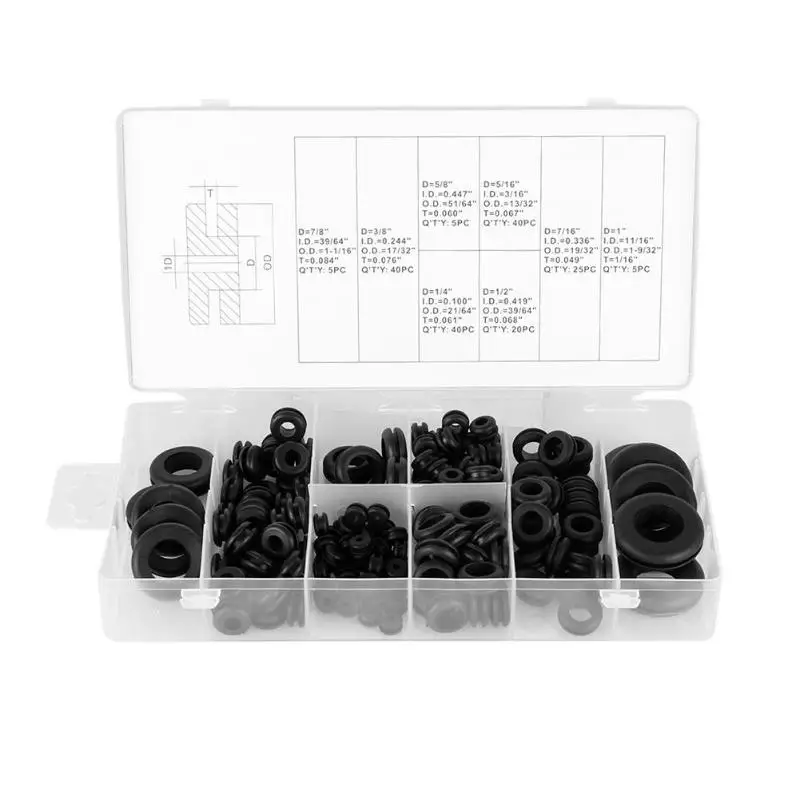 

108pcs Rubber O Ring Assortment Washer Gasket Sealing O-Ring Kit with Box