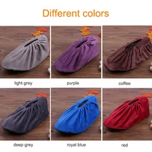 1 пара Переносные Чехлы для обуви многократного применения моющиеся эластичные пылезащитные Нескользящие фланелевые ботфорты