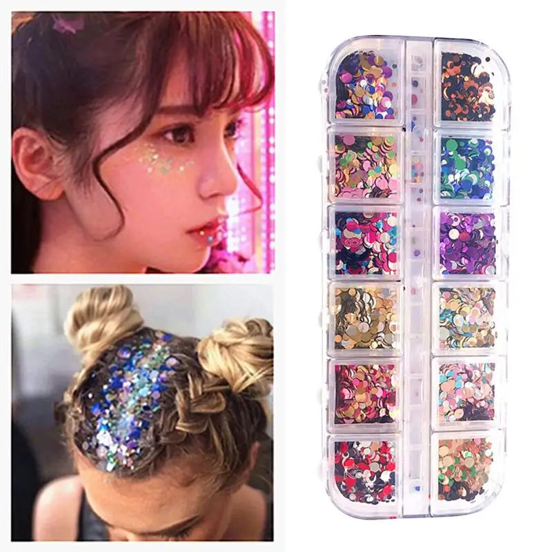 

Nail Mirror Flour 8g DIY Multi-function Flash Bright Powder Round Sticker Non-toxic Tasteless Durable Nail Tools