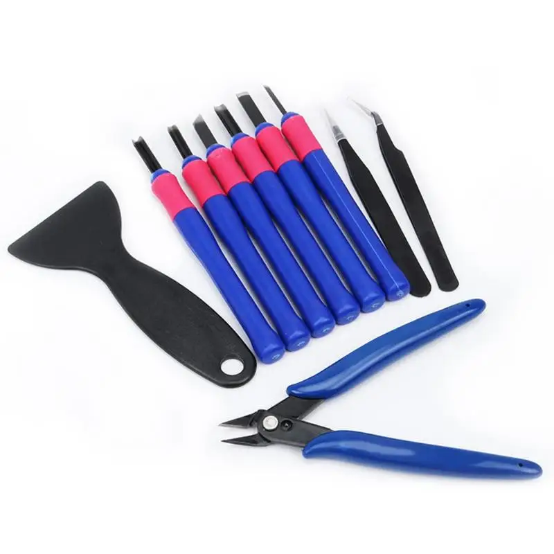 

New 10pcs 3D Printers Parts Toolkit Scissors Pliers Spade Tweezers Mold Cutter Knife Wrench Tools for 3D Printer for Dropshiping