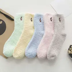 Cat Sleep Sox забавные чулочно-носочные изделия утепленная одежда милые носки kawaii Прекрасный Бесплатная доставка для женщин зимние дамы вышивк