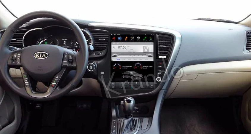 Top Krando Android 7.1 10.4" Tesla Vertical screen car multinedia radio player gps for Kia K5 navigation playstore 1