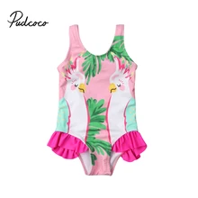 Pudcoco от 0 до 24 месяцев цветок новорожденный дети девочка попугаи бикини купальник купальный цельный