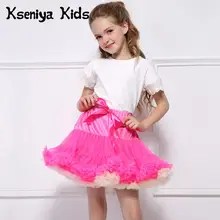 Kseniya/Детская Пышная юбка-пачка для маленьких девочек; детская балетная юбка-американка; вечерние юбки принцессы для танцев; Нижняя юбка