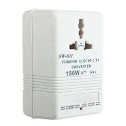 Адаптер переменного тока 150 W 240 V 110 V Step Down Напряжение преобразователи путешествия Мощность адаптер трансформатора двунаправленный