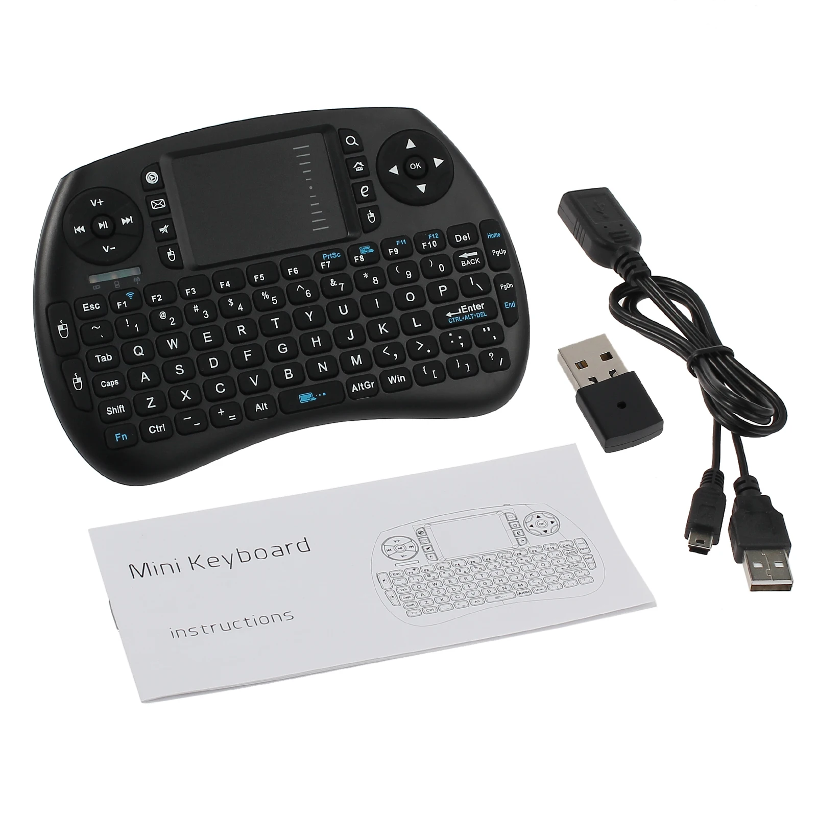 PROSTER 2 4G мини беспроводная клавиатура с тачпадом новые мультимедийные клавиши для