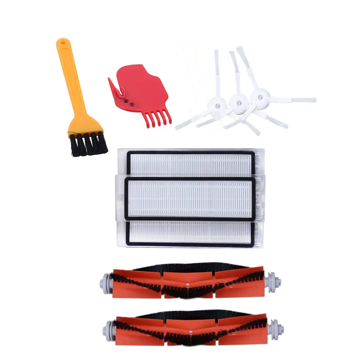 

Accessories Kit for XIAOMI MI Robot Vacuum Replacement Parts 3 PCS Side Brush 3 Pcs HEPA Filter 2 Pcs Main Brush 1Pcs Cleaning