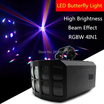 

RGBW LED Double Butterfly Light/DMX512 Derby Club Party Stage Lights/Beam Effect Stage Lighting/Disco DJ KTV Decoration LED Lamp