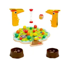 1 Набор веселых игрушек с зажимом для родителей и детей, креативная птичка, едящая фрукты, образовательная интерактивная игрушка с зажимами для детей