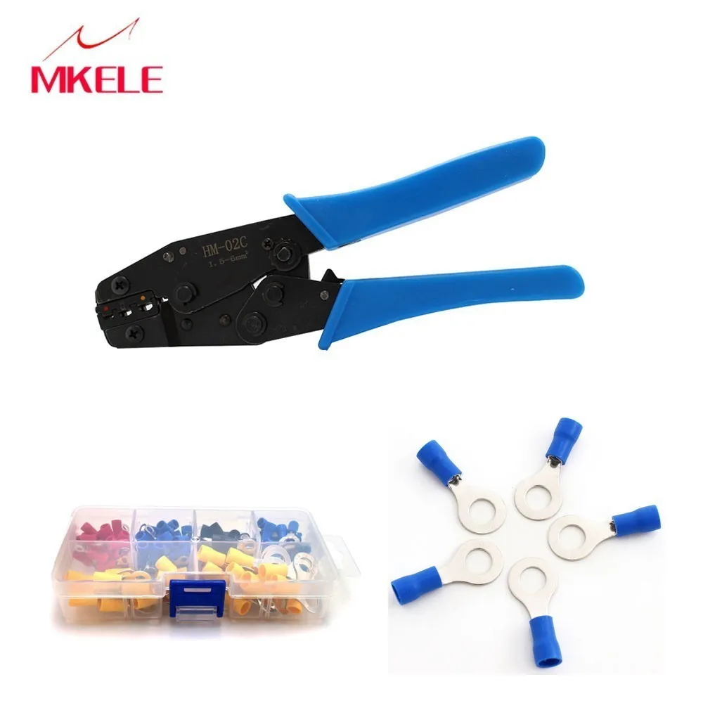 

Crimper Pliers HM-02C Adjustment function Automatic Stripping Cutter 0.25-2.5 mm with Terminal(110)/Box 6A Tool Crimping
