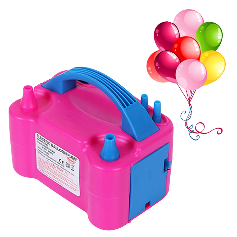 

220V-240V Mini Balls Pump balloon Air Blower Balloon Inflator Pump Fast Portable Inflatable Tool Electric High Power Two Nozzle