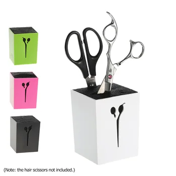 

Professional Hairdressing Scissors Holder Stand Case Salon Hairdresser Scissors Hair Clips Storage Box Pot Clips Scissors Holder