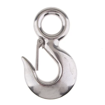 

Heavy Duty Tow Winch Clevis Snap Hook with Eye Ring Latch - Quickly and Easily Connects Safety Chains