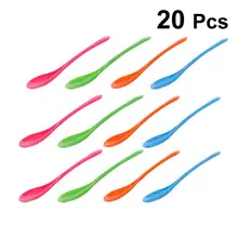 20 шт Кормление мерные ложки пластиковый набор ложек ложка для мороженого выпечки Посуда набор кухонных принадлежностей(случайный цвет