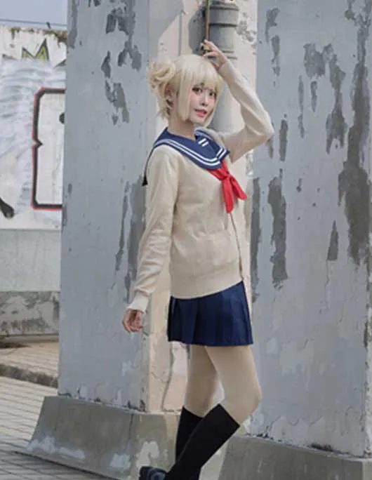 My Hero Academia Himiko Toga Outfit JK Sailor School Uniform Cosplay Costume Custom Made Free Shipping