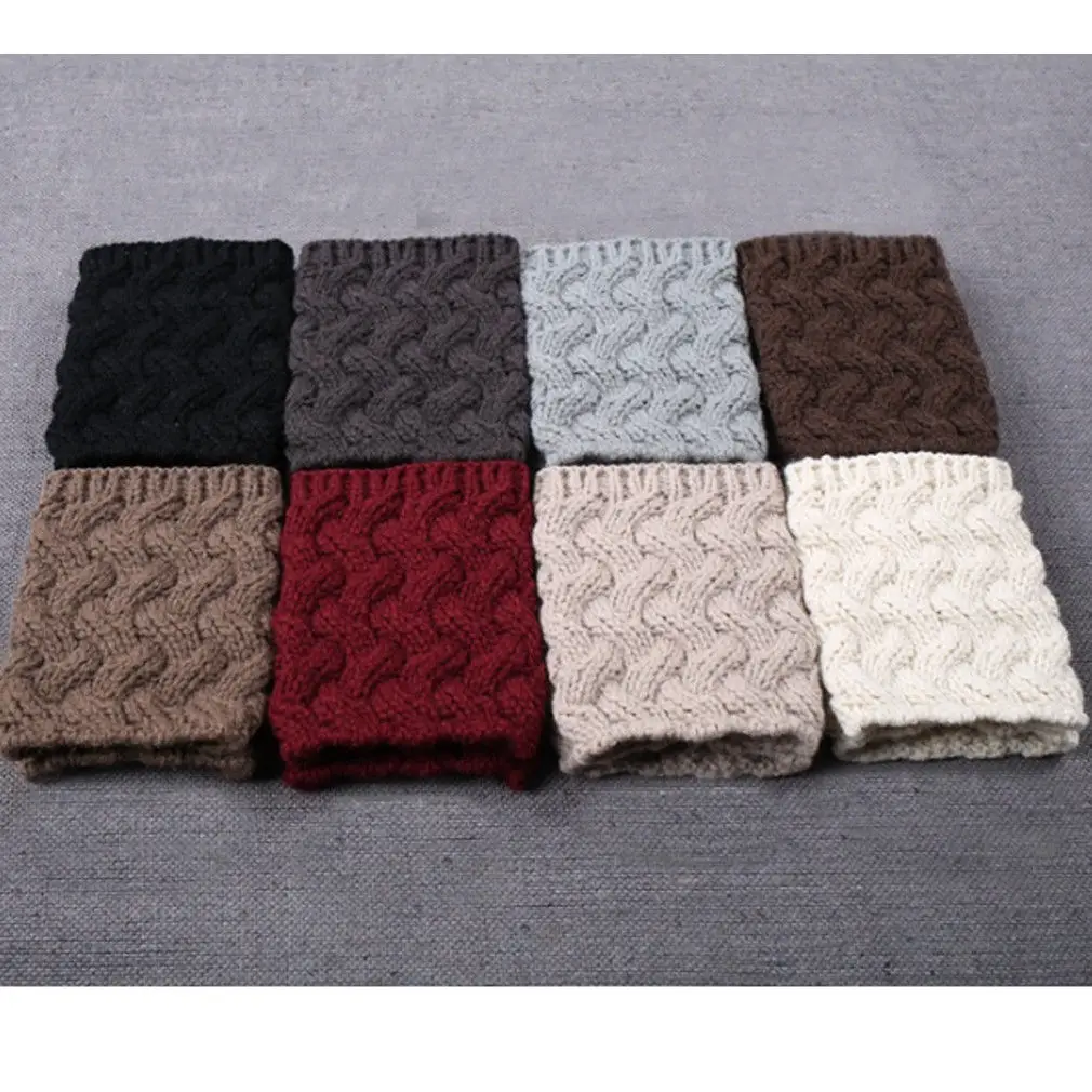 8 цветов Женские Вязаные Гетры Короткие манжеты для сапог вязаные крючком носки