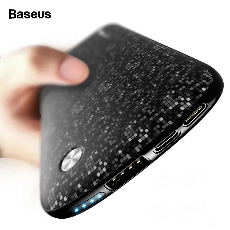 Baseus 10000mAh USB Power Bank 15mm Ultra Slim Powerbank Portable External Battery Charger For iPhone Mobile Phone Poverbank