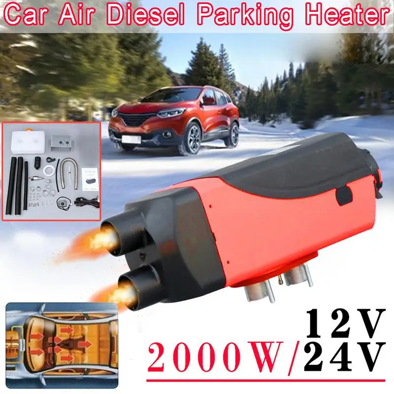 

12v/24V 2000W Dual Hole Automobile Heater Diesel Engine Parking Heater Intelligent Car Parking Fuel Air Heater