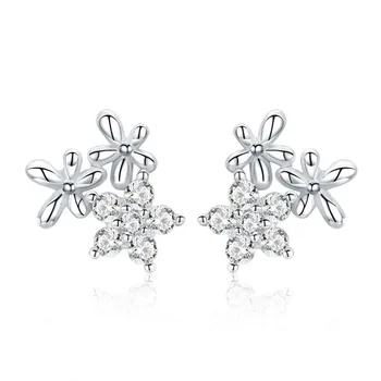 

Authentic 925 Sterling Silver Luminous Gypsophila Star Flower Stud Earrings For Women Sterling Silver Jewelry Bse030