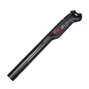 

SEWS-Ec90 Carbon Fibre Bike Seatpost Ultralight Mountain Road Bike Bicycle Seatpost Saddle Seat Post Seat Tube Bike Parts Blac