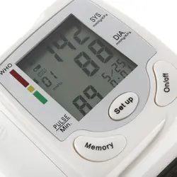 Бытовой кровяное давление Автоматический цифровой ЖК-дисплей запястье кровяное давление монитор пульсометр измеритель пульса
