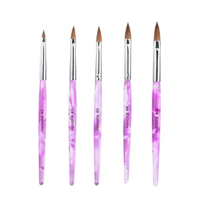 

1pcs Round Sharp Metal Handle Nail Tool Acrylic Professional Diamond Painting Nail Acrylic Brush Nail Art Tools