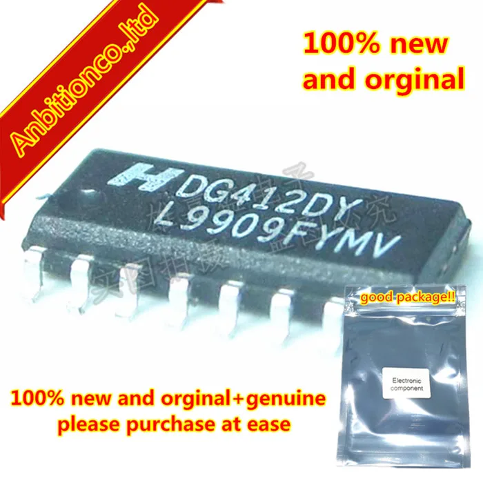 10 шт. 100% новый и оригинальный DG412 DG412DY SOP16 четырехъядерным процессором SPST