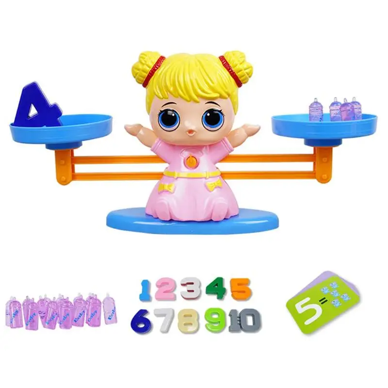 

Number Animal Doll Math Balancing Scale Toy Balance Board Learning Game Educational Intellectual Baby Preschool Mathematic Toy