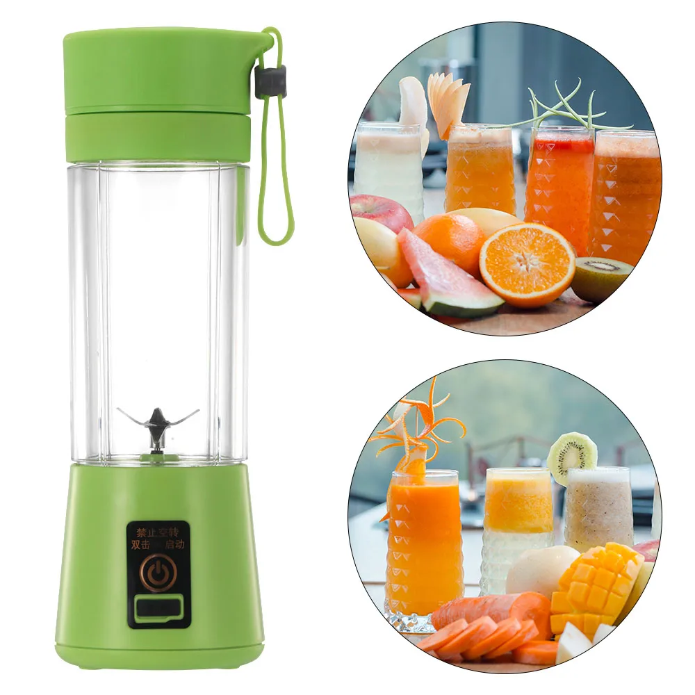 

380ml 6 Blades Mini USB Rechargeable Electric Fruit Juicer Smoothie Maker Blender Kitchen Travel Sports Bottle Juicing Cup