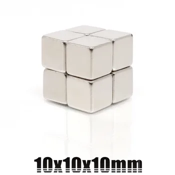 

20pcs 10*10*10 Cube 10x10x10mm Super Strong N35 high quality Rare Earth magnets 10x10x10 Neodymium Magnet 10mm*10mm*10mm