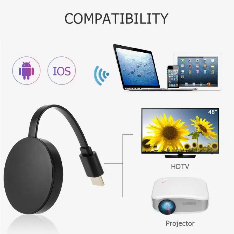 ALLOYSEED беспроводной WiFi MiraScreen ТВ ключ HDMI Miracast DNLA Airplay дисплей приемник адаптер для