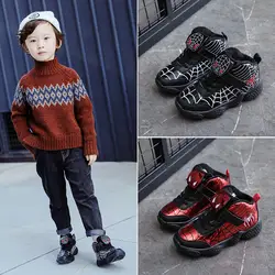 Детская зимняя обувь 2019 новые непромокаемые кашемировые Детские кроссовки Спортивная одежда для мальчиков и девочек обувь для отдыха для