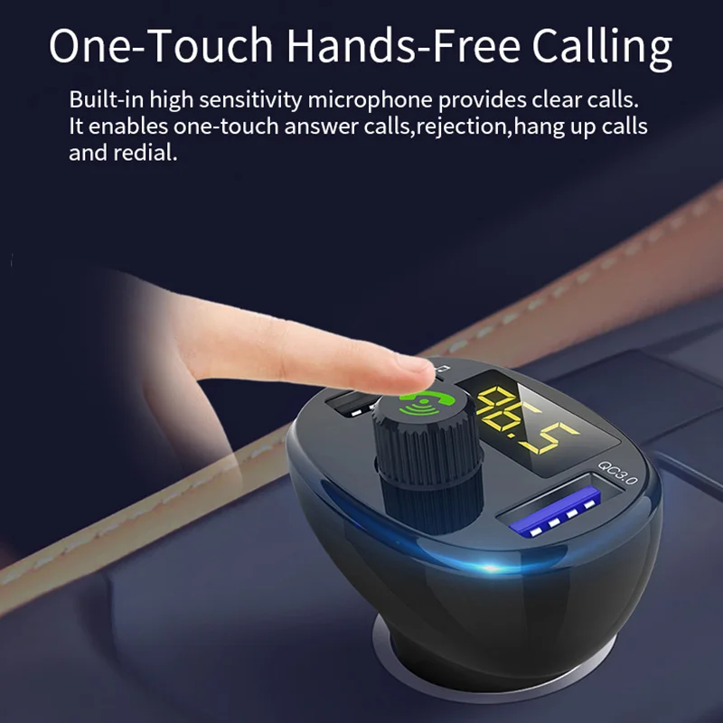 MP3 плеер JONSNOW автомобильное USB быстрое зарядное устройство QC3.0 Bluetooth FM модулятор
