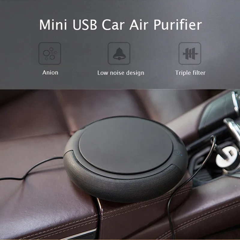 

Car Air Purifier with Filter Freshener Cleaner Negative Ionizer USB Formaldehyde Bacteria Odor Purifying Device Air Lonizer