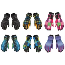 Детские лыжные перчатки зимние теплые Утепленные перчатки водонепроницаемые лыжные перчатки для активного отдыха спортивные аксессуары перчатки для езды