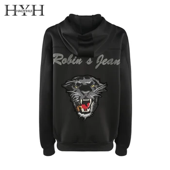 

HYH HAOYIHUI Space Cotton Tiger Head Embroidered Jacket Animal Print Workwear Autumn Women Streetwear Jackets
