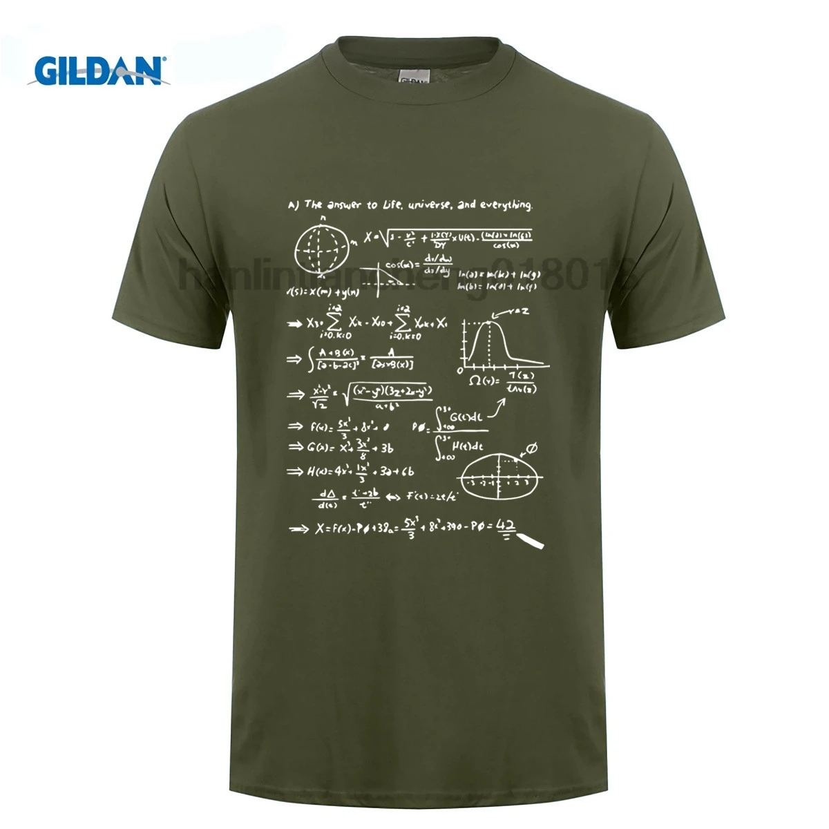 

GILDAN Men T shirt The Hitchhiker's Guide To The Galaxy 42 The Answer To Life Universe & Everything O-Neck Short Sleeve Cotton