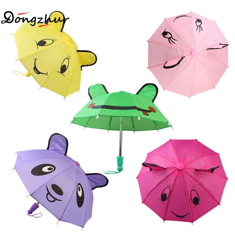 

Dongzhur Christmas Gift Yellow Umbrella Fit 18inch Girl Doll Accessories Cute Ear Umbrella Girl Doll Umbrella