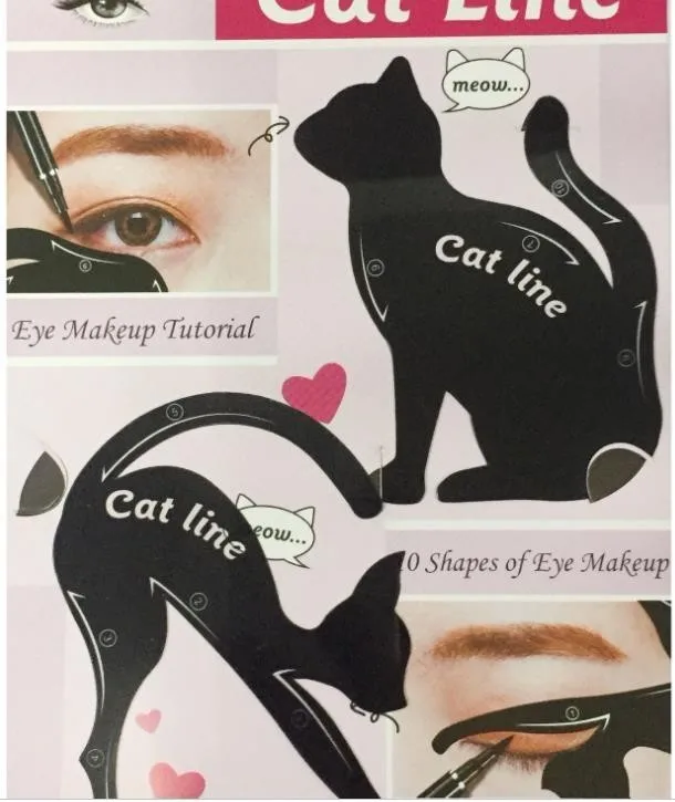 

2Pcs Women Cat Line Pro Eye Makeup Tool Eyeliner Stencils Template Shaper Model