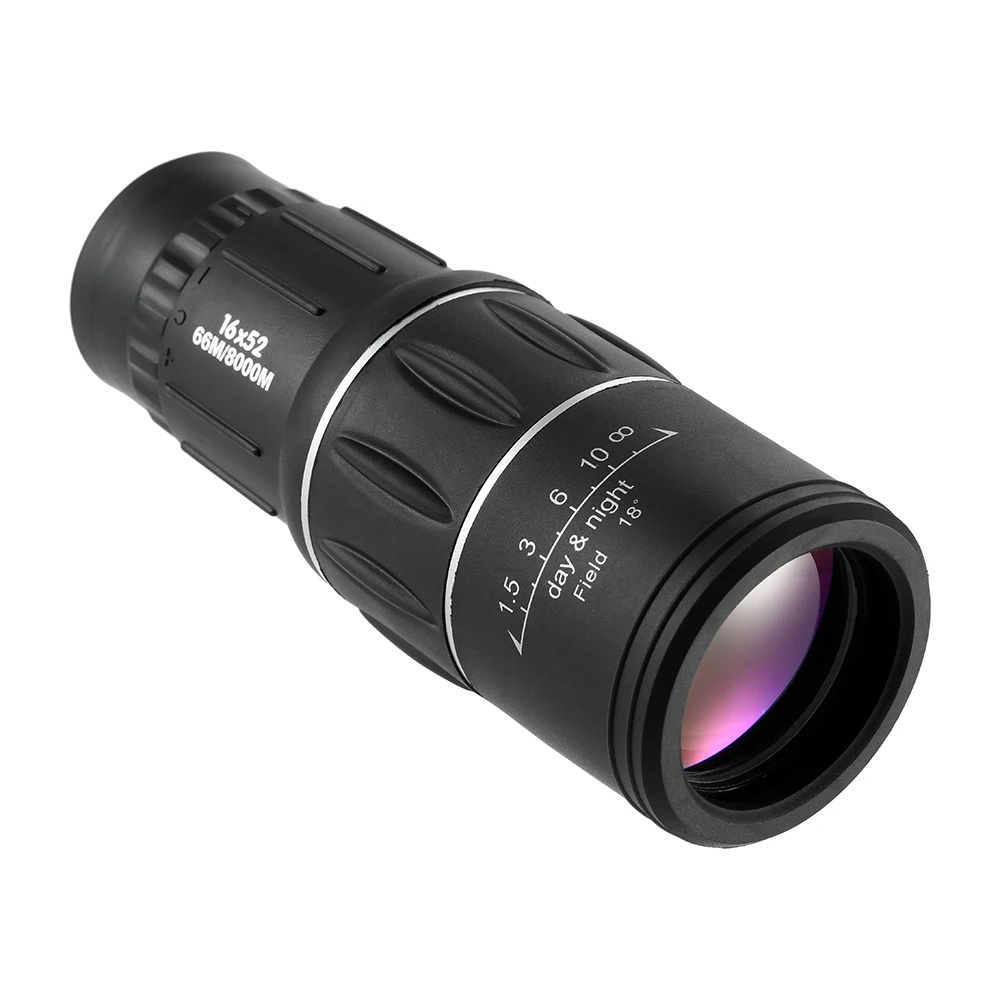 16x52 High Powered Dual Focus Monocular Telescope Outdoor Portable
