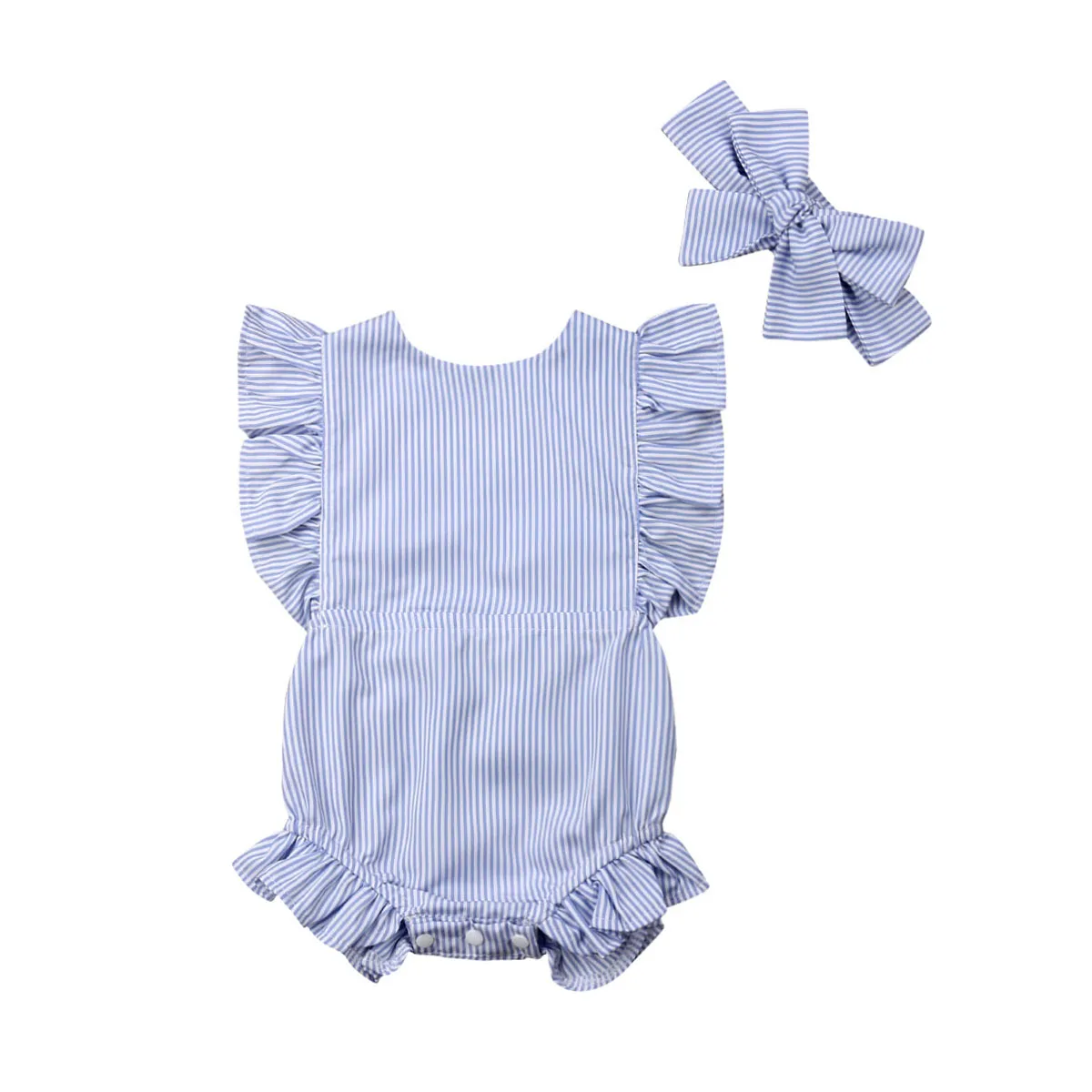 

New Cute Newborn Baby Girl Stripe Romper Jumpsuit Sunsuit Summer Clothes