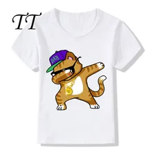 

Children Dabbing Unicorn Cartoon Funny T-Shirts Kids Summer Tops Girls Boys Short Sleeve T shirt Rabbit/Cat Baby Clothes,HKP2081