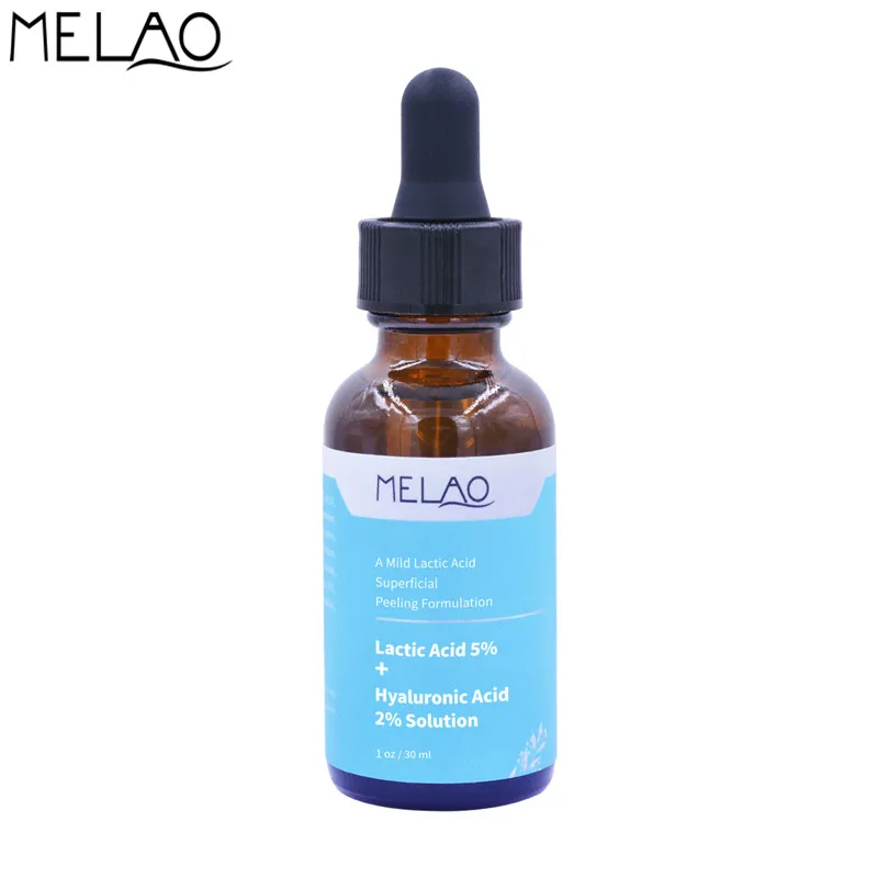 

MELAO 30ml Face Exfoliation Nourishing Lactic Acid Facial Serum 5% Lactic Acid, 2% Hyaluronic Acid Superficial Peeling Serum