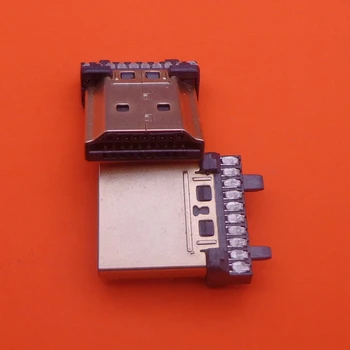 

20-100 PCS 19 pin HDMI Male Plug Connector Gold-plating HDMI Sockect repair replacement Soldering 19pin A type
