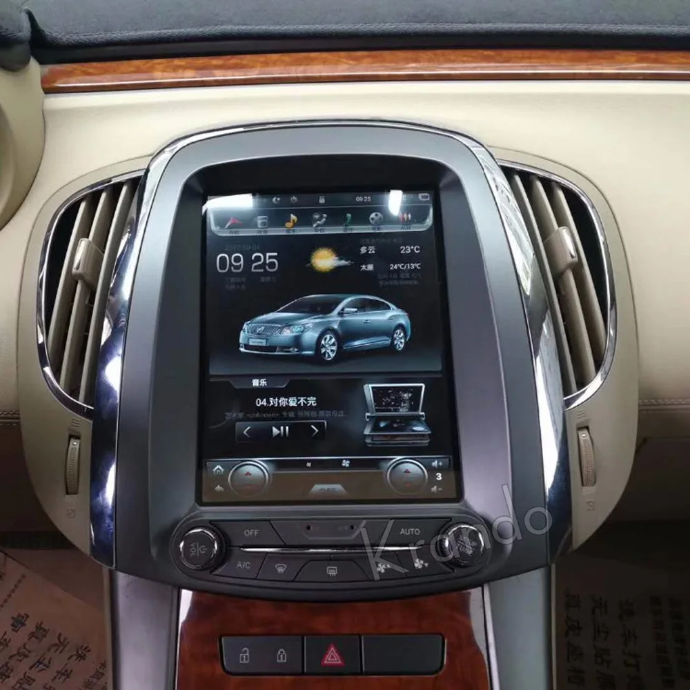 Krando Android 8,1 10," Тесла вертикальный сенсорный экран автомобильный dvd-радиоплеер для Buick LaCrosse 2009-2012 gps навигационная система