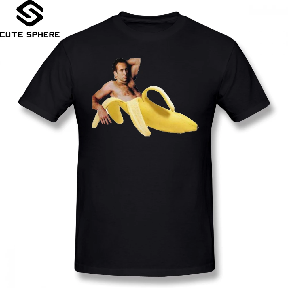 

Mlg T Shirt Nicolas Cage In A Banana Original Yellow T-Shirt Short Sleeve Summer Tee Shirt Fun Graphic 5x 100 Cotton Mens Tshirt