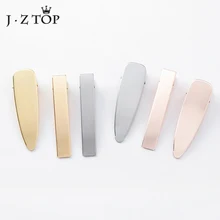 JZTOP, модная женская Винтажная заколка для волос, золотые, серебряные металлические заколки для волос, простая заколка для девушек, свадебные аксессуары для волос